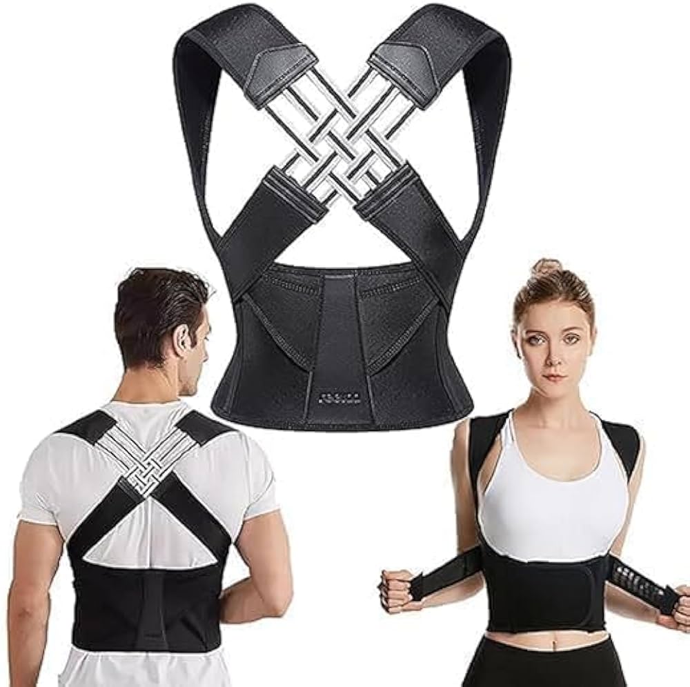 Neoprene Posture Corrector Belt For Men & Women | Shoulder, Back Support Belt | Back Straightener Brace For Spine & Body Posture Correction | Clavicle Support | Universal Size